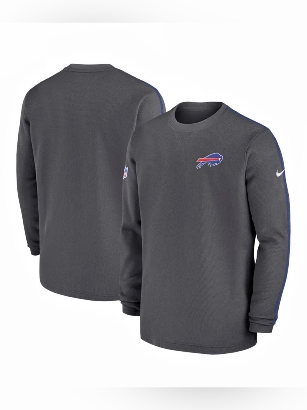 Men's Buffalo Bills Nike Anthracite 2024 Sideline Coaches Long Sleeve TopXL NWOT